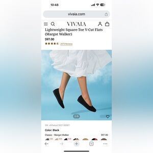 Vivaia | Margot Cloudwalker Square Toe Flat Size 41